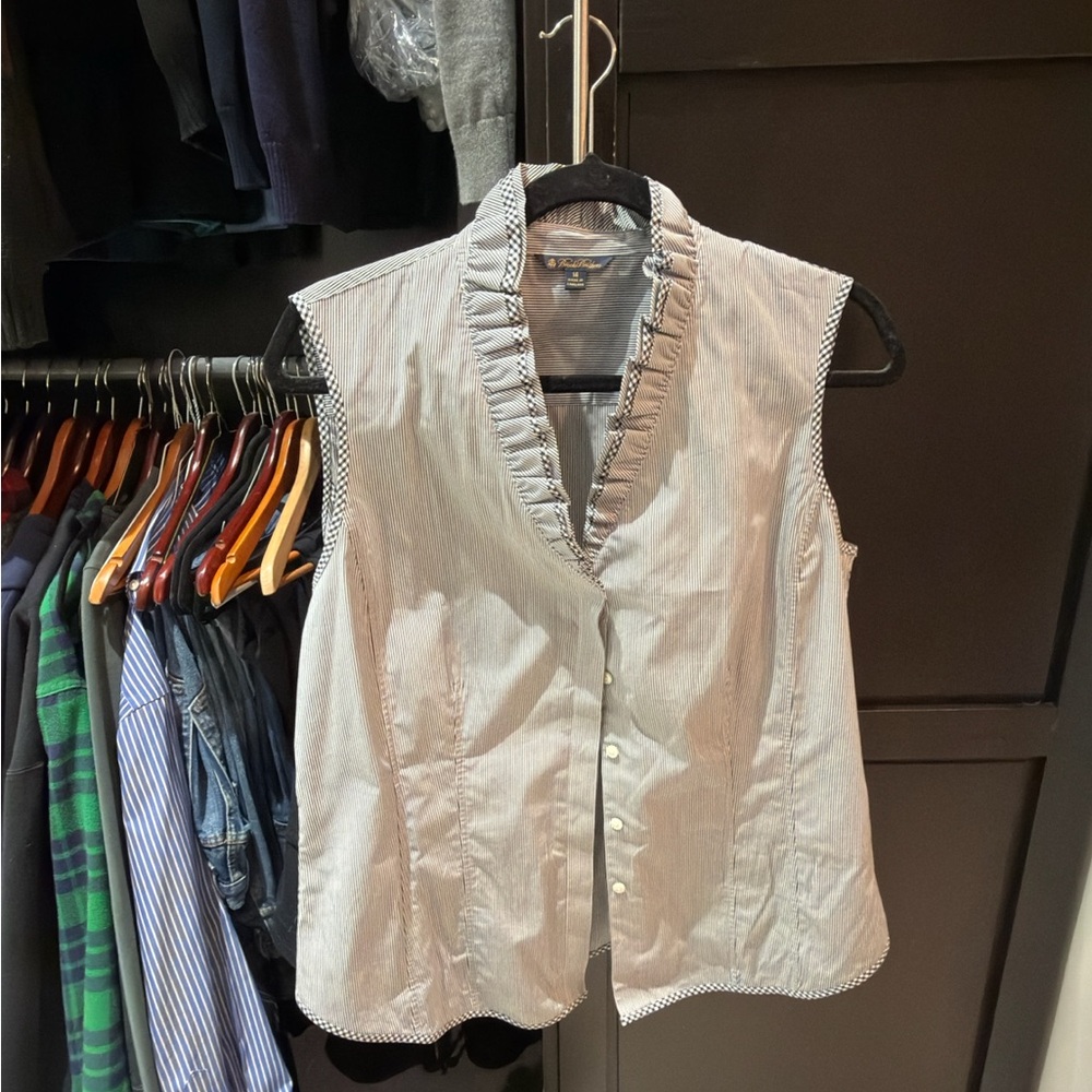 Brooks Brothers Sleeveless Button Up | Size 14